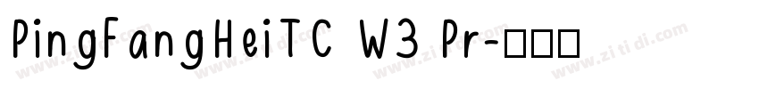 PingFangHeiTC W3 Pr字体转换